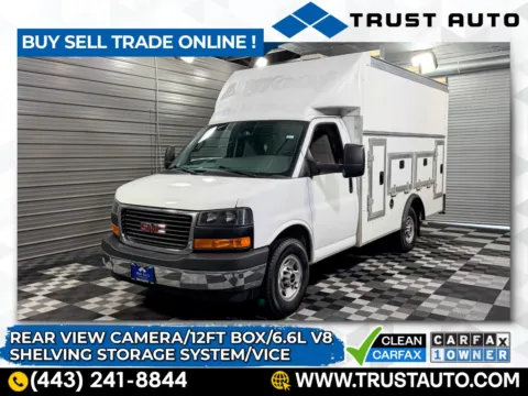 White 2022 GMC Savana 3500 Cutaway 139''WB 12FT Box Commercial/Utility/Service/Van for sale in Sykesville, MD