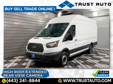 White 2017 Ford Transit T-250 Cargo 148''WB High Roof Extended Minivan/Van for sale in Sykesville, MD