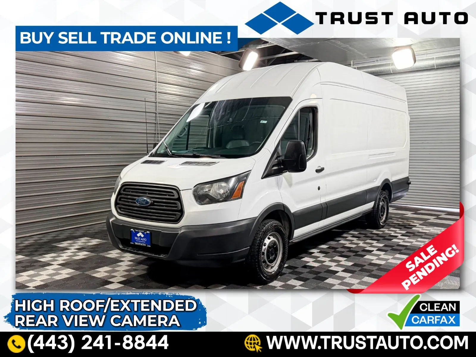 2017 Ford Transit T-250 Cargo 148''WB High Roof Extended Minivan/Van for sale in Sykesville, MD