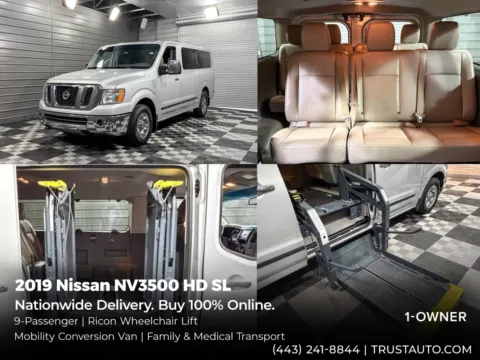 Used 2019 Nissan NV3500 HD SL 9-Passenger Low Roof Conversion
