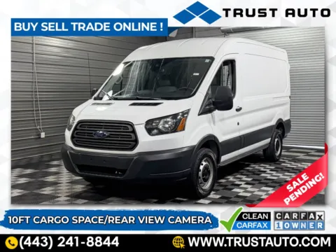 White 2016 Ford Transit T-250 Cargo 130''WB Medium Roof 10FT Minivan/Van for sale in Sykesville, MD