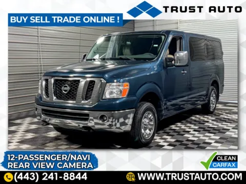 Blue 2019 Nissan NV3500 HD 12-Passenger SL V8 Low Roof Minivan/Van for sale in Sykesville, MD