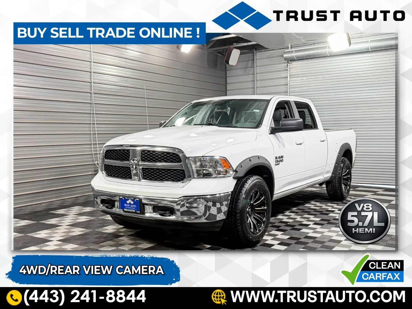 2019 Ram 1500 Classic SLT 4WD Crew Cab 5.7L V8 Hemi Pickup Truck for sale in Sykesville, MD