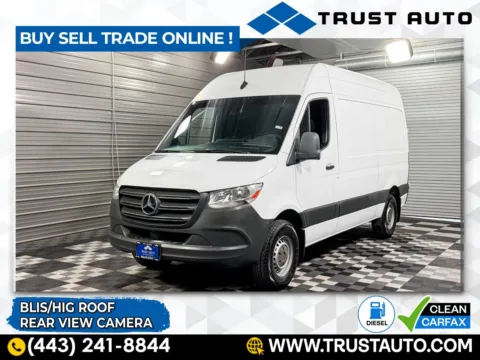 White 2020 Mercedes-Benz Sprinter 2500 Cargo 144''WB High Roof Diesel Minivan/Van for sale in Sykesville, MD