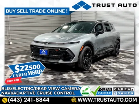 Gray 2024 Chevrolet Equinox EV RS Electric SUV for sale in Sykesville, MD