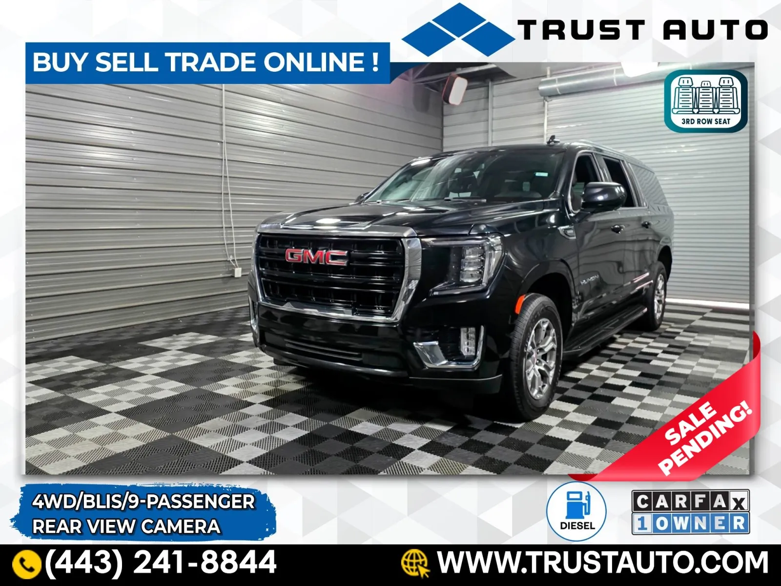 2022 GMC Yukon XL SLE 4WD 9-Passenger SUV for sale in Sykesville, MD