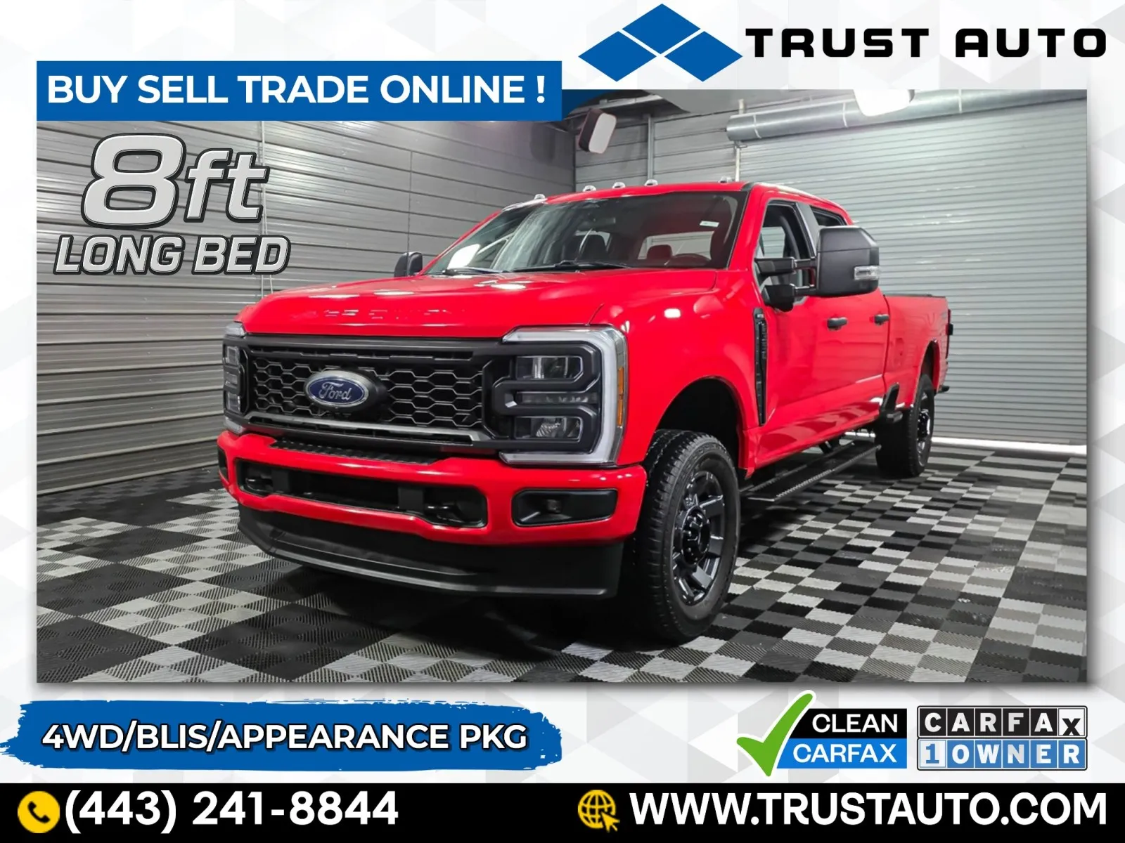 Red 2023 Ford Super Duty F-350 SRW XL 4WD Crew Cab 8FT Bed Pickup Truck for sale in Sykesville, MD