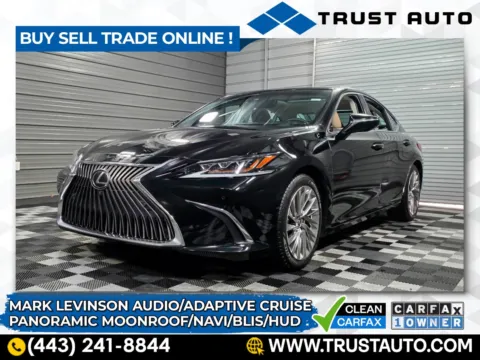 Black 2020 Lexus ES 350 Ultra Luxury Sedan w/Navigation/Mark Levinson Audio Pkg for sale in Sykesville, MD