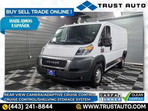 White 2022 Ram ProMaster 1500 Cargo Minivan/Van w/Shelving Storage System for sale in Sykesville, MD