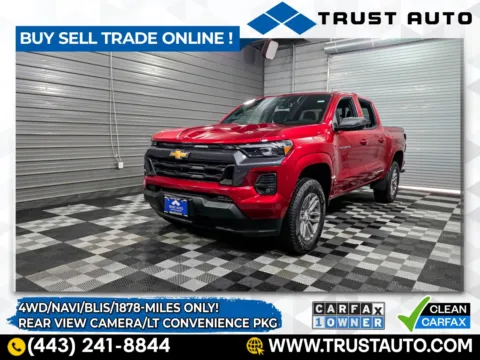 Red 2025 Chevrolet Colorado LT 4WD Crew Cab Turbomax Pickup Truck w/Convenience Pkg for sale in Sykesville, MD