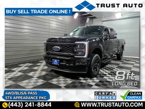 Black 2023 Ford Super Duty F-350 SRW XL 4WD Crew Cab Long Bed Pickup Truck w/STX Appearance Pkg for sale in Sykesville, MD