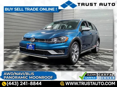 Blue 2019 Volkswagen Golf Alltrack SEL AWD SUV for sale in Sykesville, MD