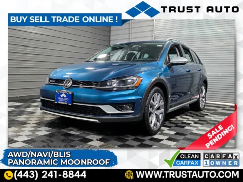 Blue 2019 Volkswagen Golf Alltrack SEL AWD SUV for sale in Sykesville, MD