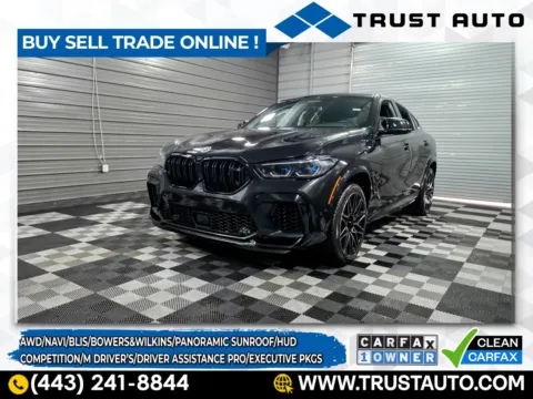 Black 2023 BMW X6 M AWD Luxury SUV w/Competition/M Driver's/Driver Assistance Pro/Executive Pkgs for sale in Sykesville, MD