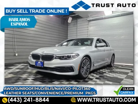 Silver 2019 BMW 5 Series 530i xDrive AWD Luxury Sedan w/Premium Pkg for sale in Sykesville, MD