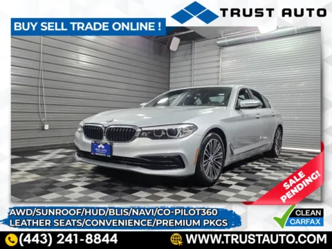 Silver 2019 BMW 5 Series 530i xDrive AWD Luxury Sedan w/Premium Pkg for sale in Sykesville, MD