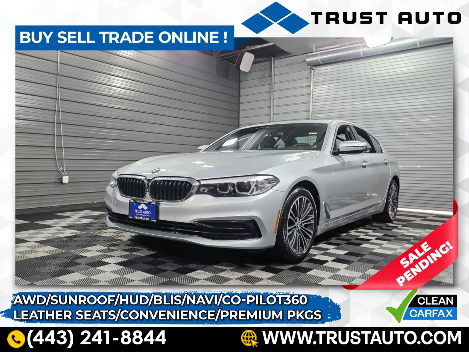2019 BMW 5 Series 530i xDrive AWD Luxury Sedan w/Premium Pkg for sale in Sykesville, MD