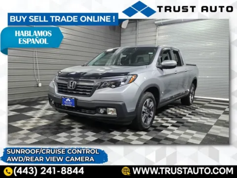 Silver 2019 Honda Ridgeline RTL AWD Crew Cab Pickup Truck for sale in Sykesville, MD