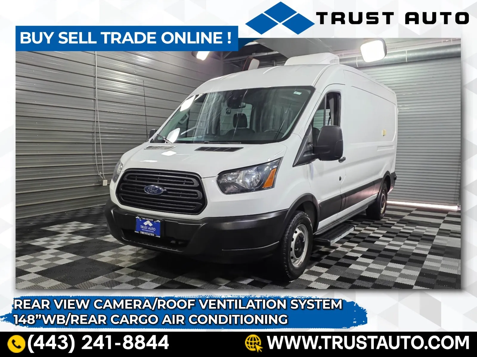 2019 Ford Transit T-250 Cargo 148''WB Medium Roof Minivan/Van w/Roof Ventilation System for sale in Sykesville, MD