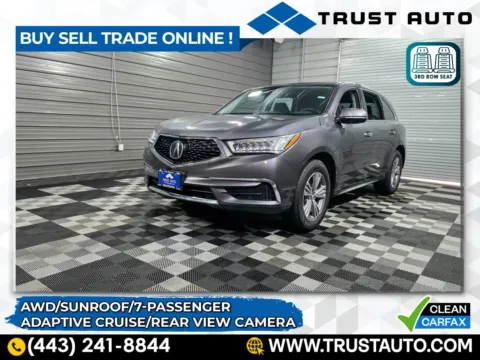 Gray 2020 Acura MDX SH-AWD 7-Passenger SUV for sale in Sykesville, MD
