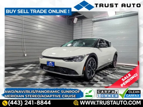 White 2022 Kia EV6 Wind AWD Luxury Electric SUV for sale in Sykesville, MD