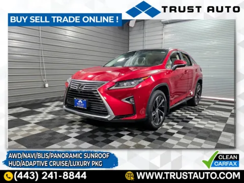 Red 2017 Lexus RX 350 AWD SUV w/Luxury Pkg for sale in Sykesville, MD