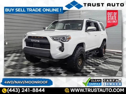 White 2021 Toyota 4Runner TRD Off Road Premium 4WD SUV for sale in Sykesville, MD