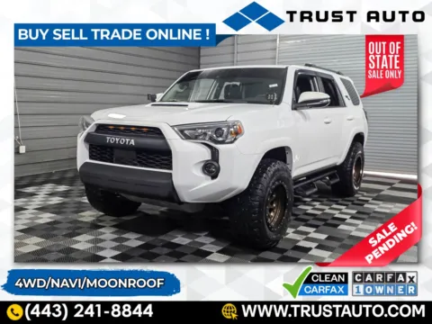 White 2021 Toyota 4Runner TRD Off Road Premium 4WD SUV for sale in Sykesville, MD