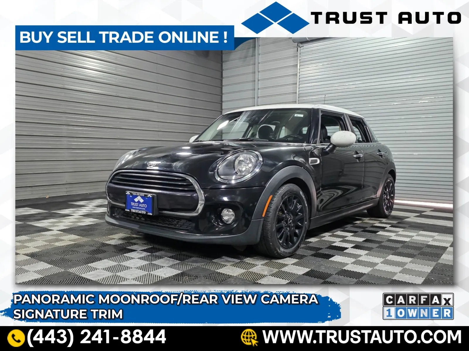 Black 2019 MINI Hardtop 4 Door Cooper S Hatchback w/Signature Trim for sale in Sykesville, MD