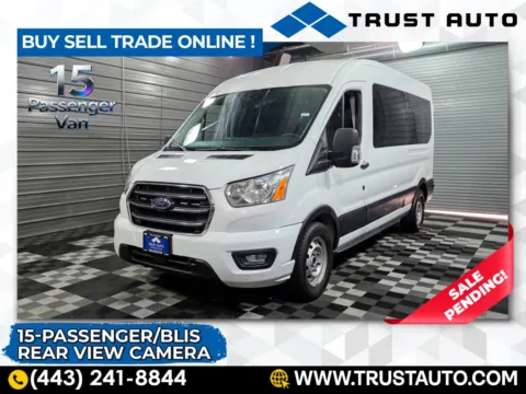 White 2020 Ford Transit T-350 15-Passenger XLT 148''WB Medium Roof Minivan/Van for sale in Sykesville, MD