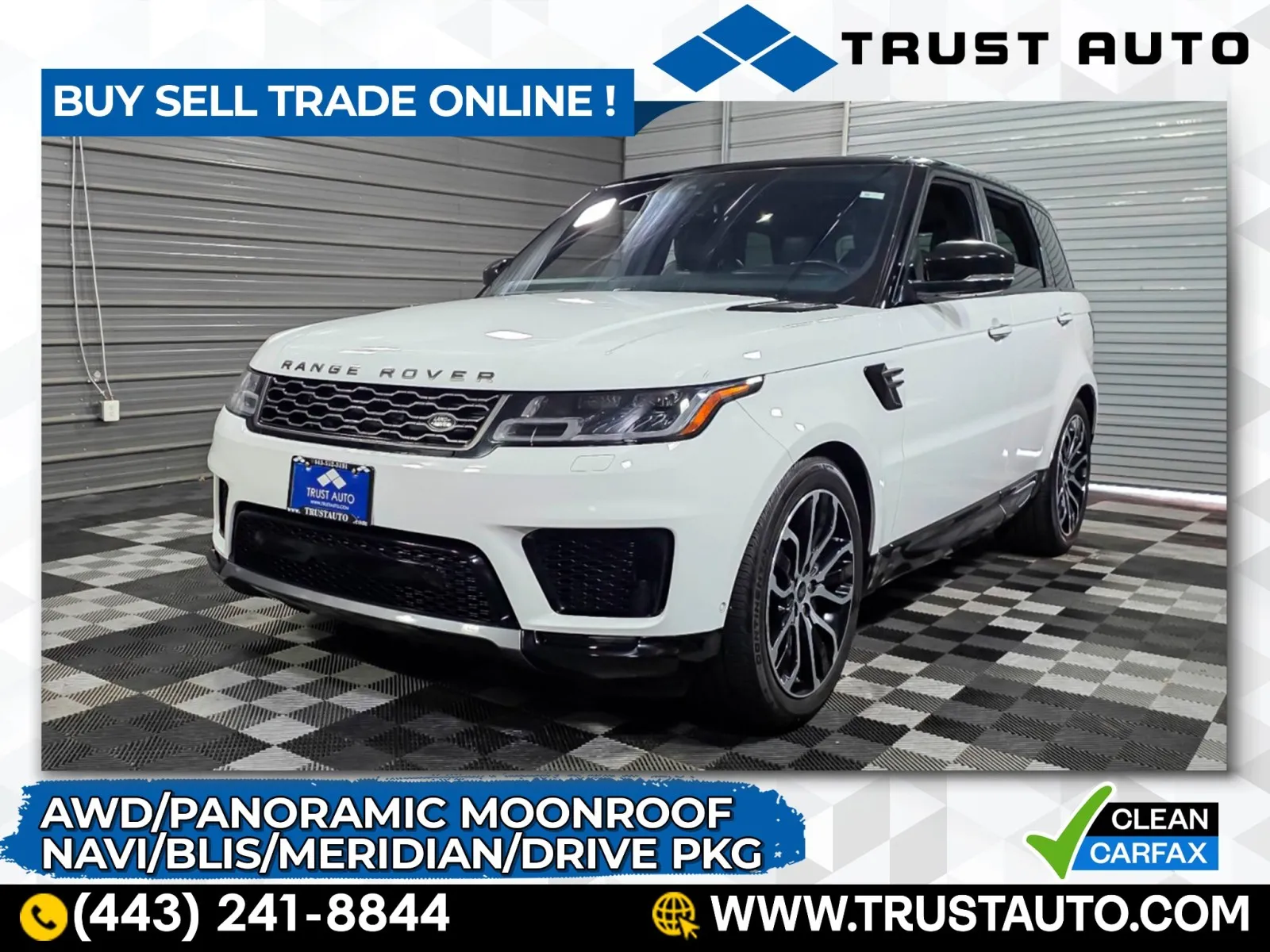 White 2021 Land Rover Range Rover Sport HSE Silver Edition AWD Luxury SUV for sale in Sykesville, MD