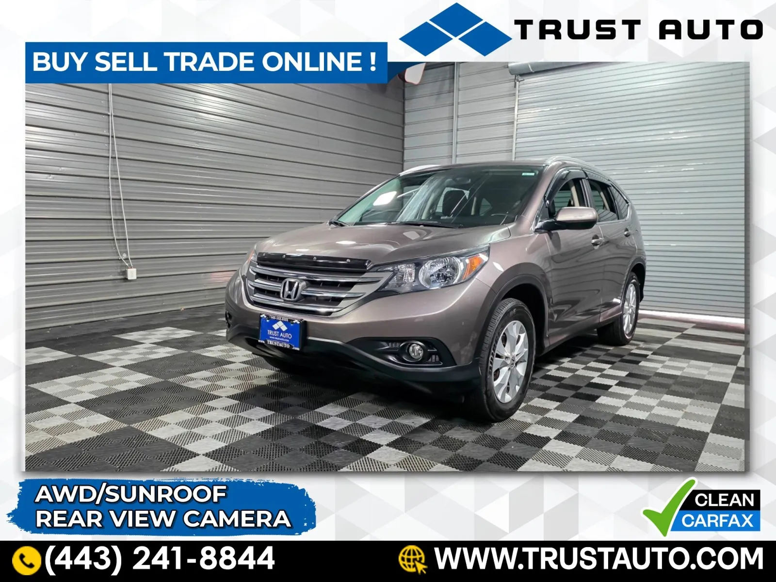 Gray 2013 Honda CR-V EX-L AWD SUV for sale in Sykesville, MD