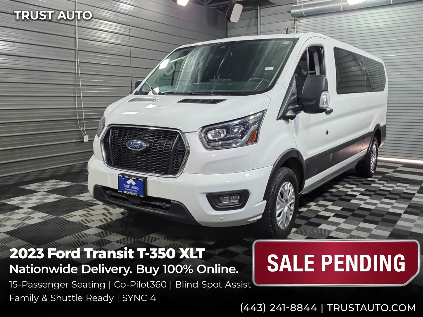 2023 Ford Transit T-350 15-Passenger XLT 148''WB Low Roof Minivan/Van for sale in Sykesville, MD