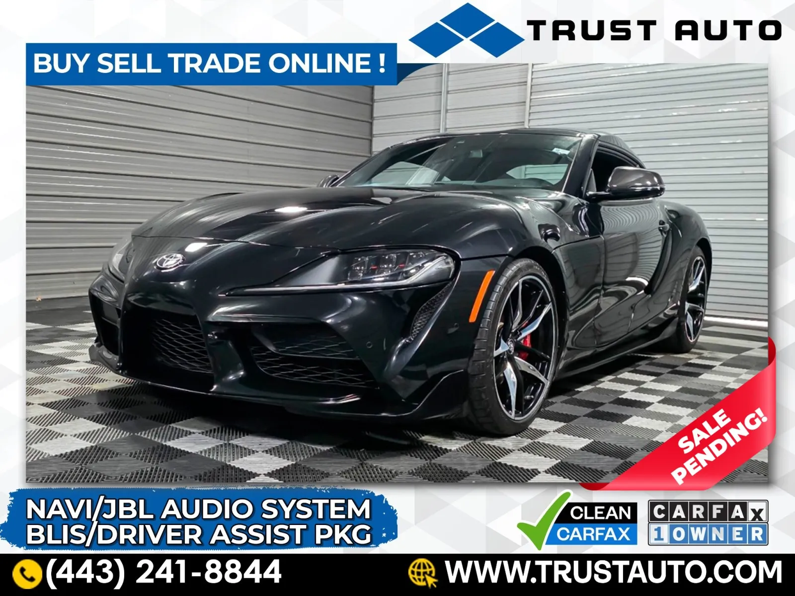 2021 Toyota GR Supra 3.0 Premium Luxury Coupe w/Driver Assist Pkg for sale in Sykesville, MD