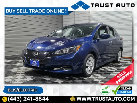 Blue 2023 Nissan LEAF S Electric Hatchback for sale in Sykesville, MD