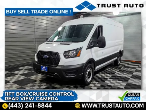 White 2023 Ford Transit T-250 Cargo 148''WB Medium Roof Minivan/Van for sale in Sykesville, MD