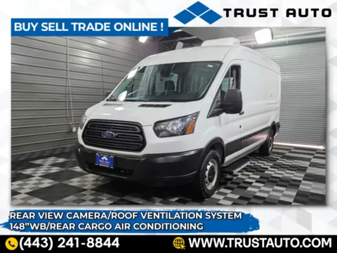 White 2019 Ford Transit T-250 Cargo 148''WB Medium Roof Minivan/Van w/Roof Ventilation System for sale in Sykesville, MD