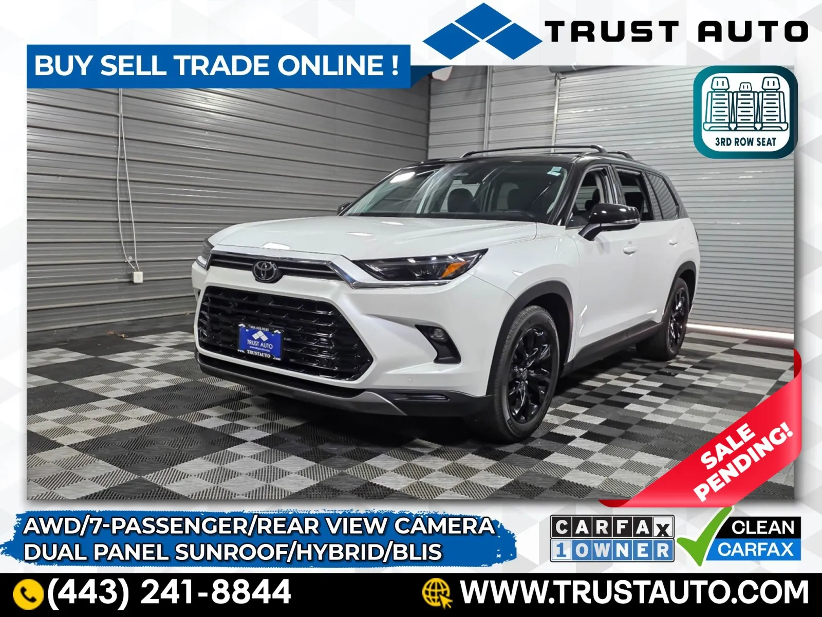 2024 Toyota Grand Highlander Limited AWD 7-Passenger Hybrid Luxury SUV for sale in Sykesville, MD