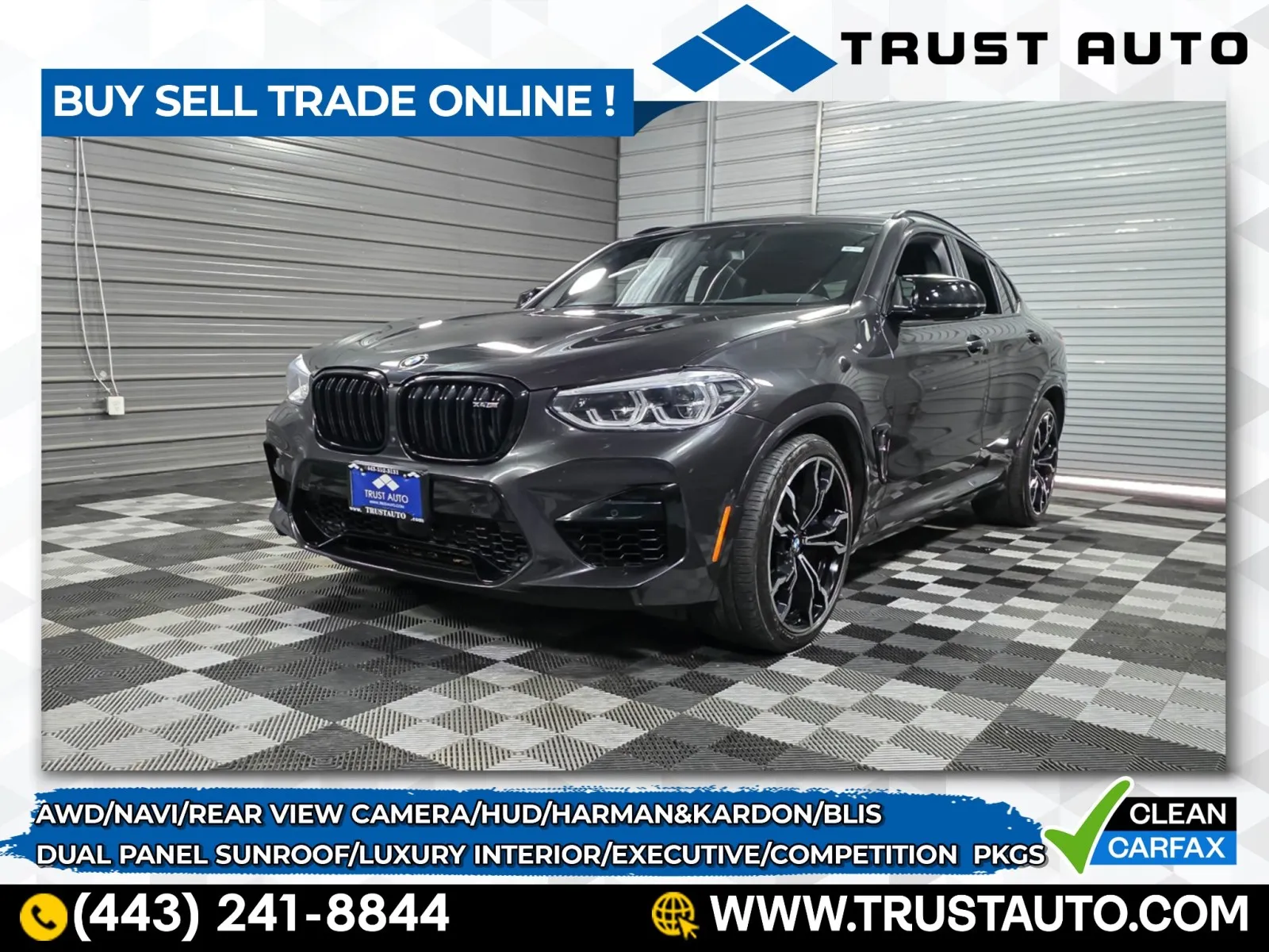Gray 2021 BMW X4 M AWD Sports Activitiy Luxury Coupe w/Executive/Competition Pkgs for sale in Sykesville, MD