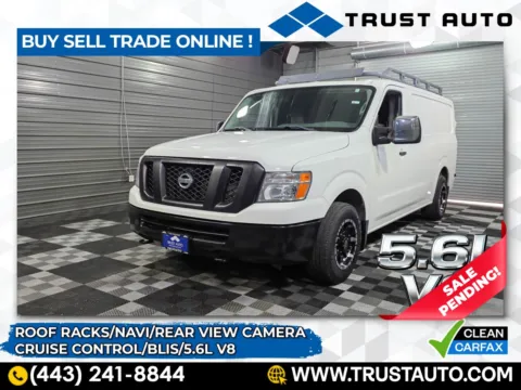 White 2018 Nissan NV2500 HD Cargo SV 5.7L V8 Standard Roof Minivan/Van for sale in Sykesville, MD
