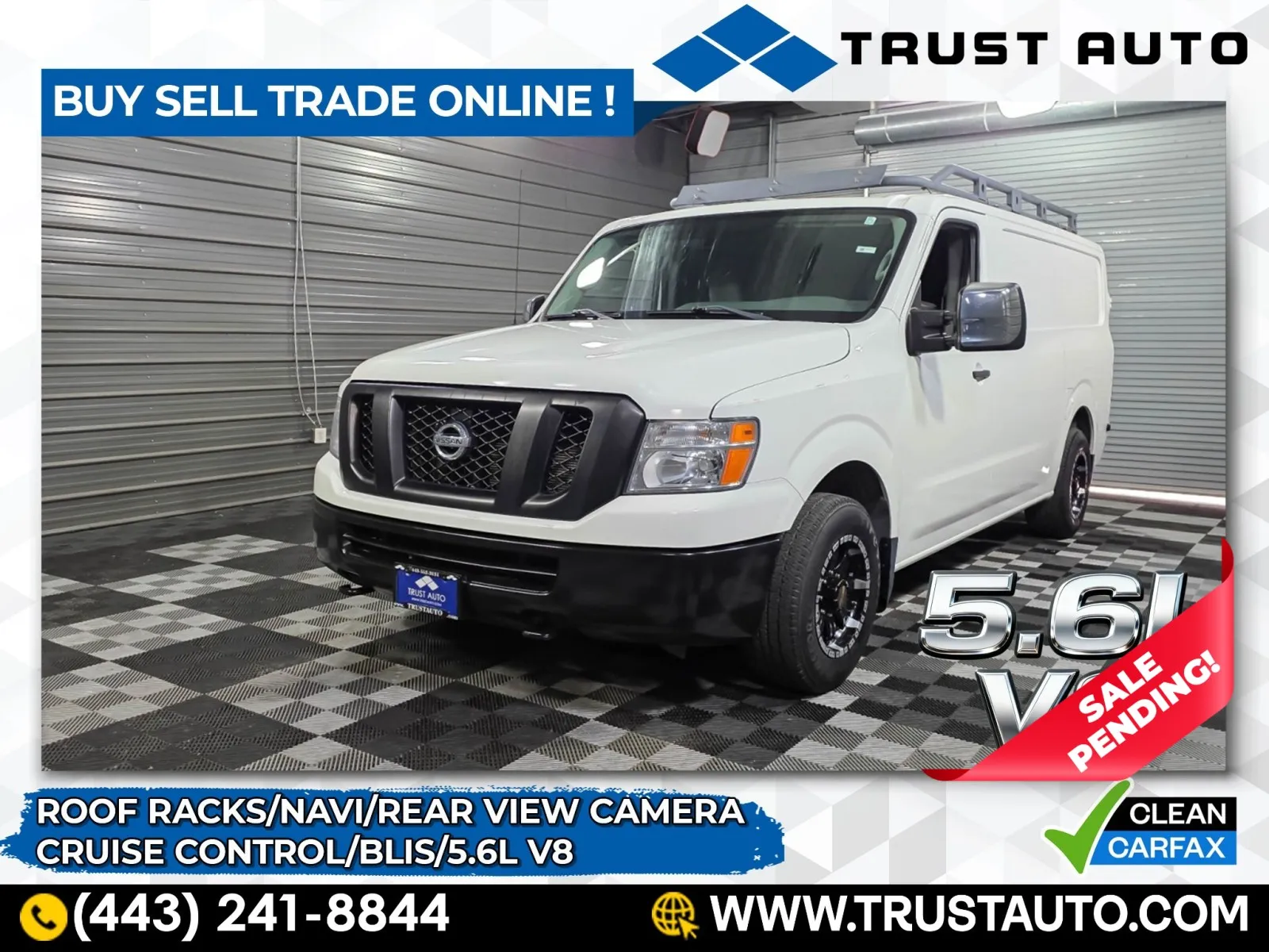 2018 Nissan NV2500 HD Cargo SV 5.7L V8 Standard Roof Minivan/Van for sale in Sykesville, MD