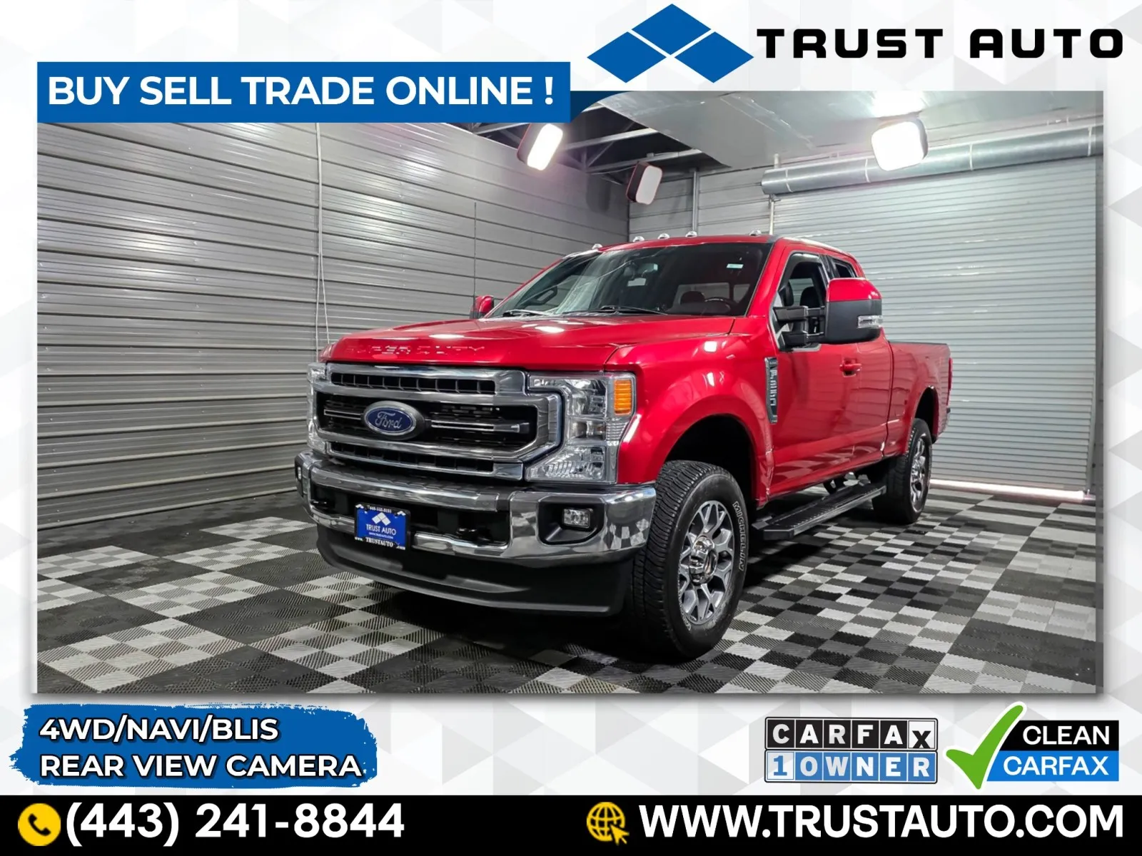 Red 2022 Ford Super Duty F-250 LARIAT 4WD SuperCab Pickup Truck for sale in Sykesville, MD