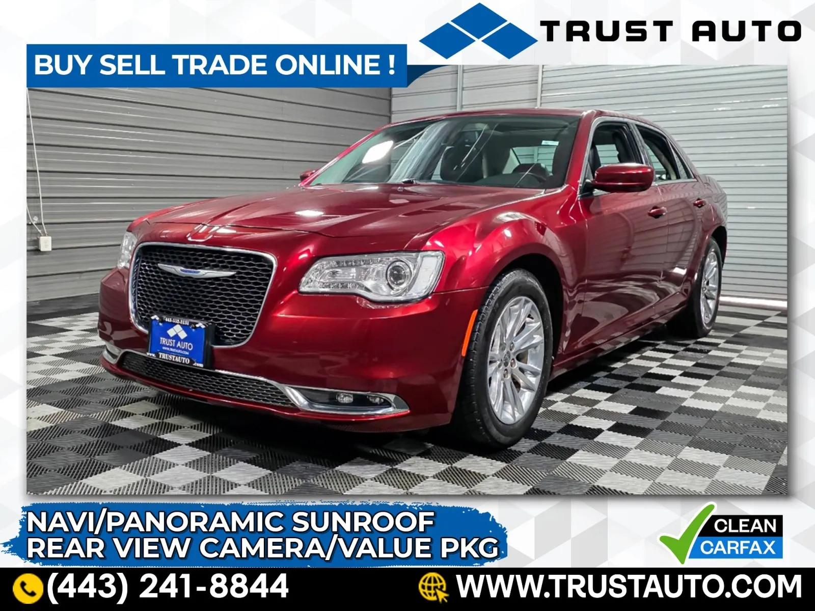 Red 2017 Chrysler 300 Limited Sedan w/Value Pkg for sale in Sykesville, MD