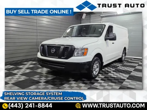 White 2021 Nissan NV 1500 Cargo SV Standard Roof Minivan/Van w/Shelving Storage System for sale in Sykesville, MD