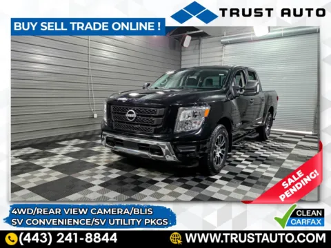 Black 2023 Nissan Titan SV 4WD Crew Cab Pickup Truck w/Utility/Convenience Pkgs for sale in Sykesville, MD