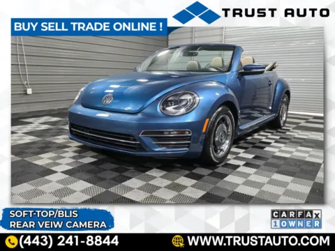 Blue 2018 Volkswagen Beetle 2.0T S Soft-Top Convertible for sale in Sykesville, MD