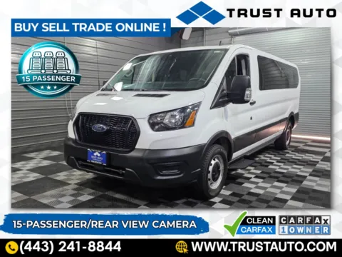 White 2022 Ford Transit T-350 15-Passenger XL 148''WB Low Roof Minivan/Van for sale in Sykesville, MD
