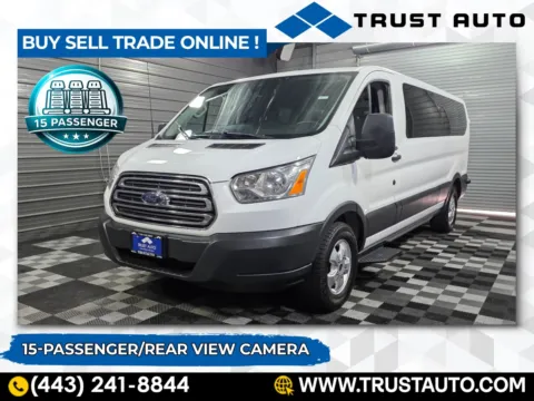 White 2018 Ford Transit T-350 15-Passenger XLT 148''WB Low Roof Minivan/Van for sale in Sykesville, MD