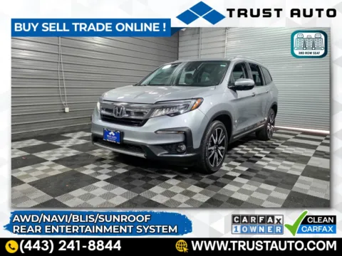 Silver 2021 Honda Pilot Touring AWD 7-Passenger SUV for sale in Sykesville, MD
