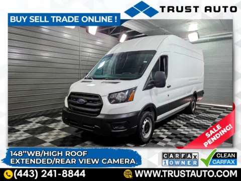 White 2020 Ford Transit T-250 Cargo 148''WB High Roof Extended Minivan/Van for sale in Sykesville, MD